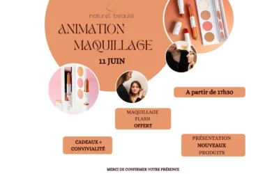 ✨ Soirée Maquillage – Jeudi 11 juin à partir de 17h30 ✨